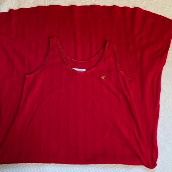 Crabtree & Evelyn • red cotton Nightgown NWOT - Picture 3 of 5